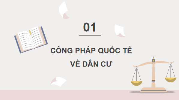 Giáo án điện tử KTPL 12 (Chân trời sáng tạo): Bài 15: Một số nội dung cơ bản của Công pháp quốc tế về dân cư, lãnh thổ, biên giới quốc gia (ảnh 1)