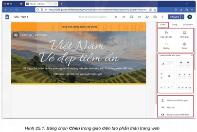 Giáo án điện tử Tin học 12 (Kết nối tri thức): Bài 25: Xây dựng phần thân và chân trang web (ảnh 1)