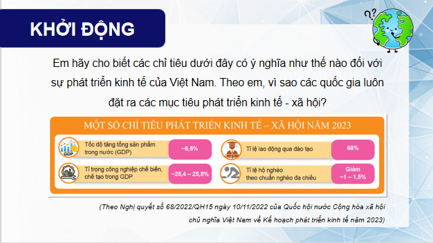 Giáo án điện tử KTPL 12 (Cánh diều): Bài 1: Tăng trưởng và phát triển kinh tế (ảnh 1)