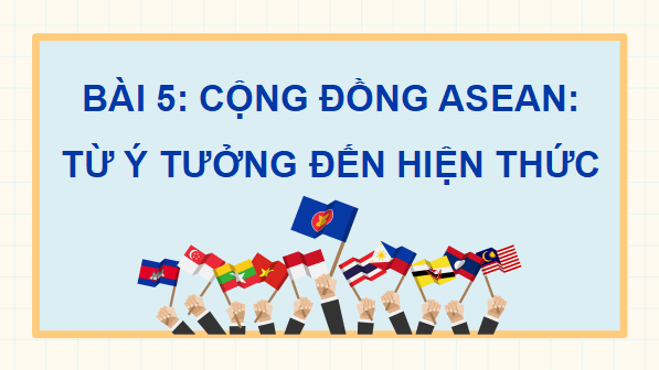 Giáo án điện tử Lịch sử 12 Bài 5 (Cánh diều): Cộng đồng ASEAN: từ ý tưởng đến hiện thực (ảnh 1)