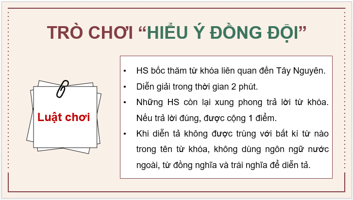 Giáo án điện tử Địa lí 12 Bài 30 (Chân trời sáng tạo): Khai thác thế mạnh để phát triển kinh tế ở Tây Nguyên (ảnh 1)