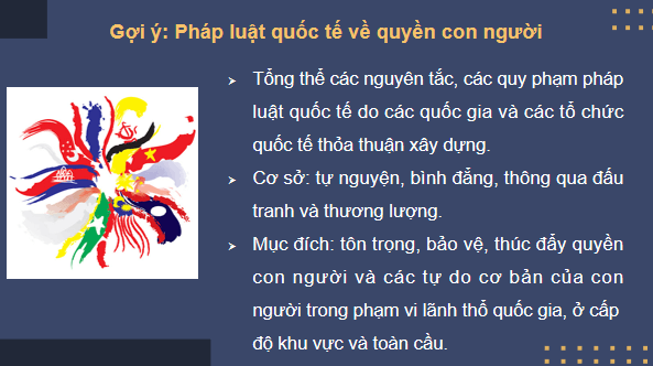 Giáo án điện tử KTPL 12 (Cánh diều): Bài 15: Những vấn đề chung về pháp luật quốc tế (ảnh 1)