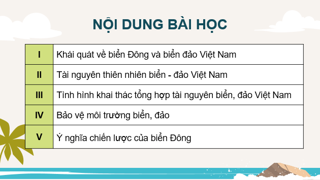 Giáo án điện tử Địa lí 12 Bài 37 (Chân trời sáng tạo): Phát triển kinh tế và đảm bảo an ninh quốc phòng ở Biển Đông và các đảo, quần đảo (ảnh 1)