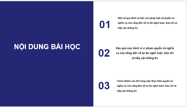 Giáo án điện tử KTPL 11 Bài 20 (Kết nối tri thức): Quyền và nghĩa vụ của công dân về tự do ngôn luận, báo chí và tiếp cận thông tin (ảnh 1)