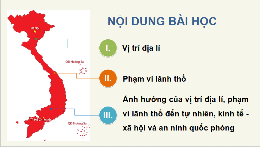 Giáo án điện tử Địa lí 12 Bài 1 (Chân trời sáng tạo): Vị trí địa lí và phạm vi lãnh thổ (ảnh 1)