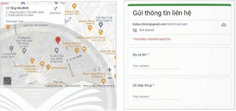 Giáo án điện tử Tin học 12 (Chân trời sáng tạo): Bài E7: Sử dụng Map, Forms và các thiết lập trang web (ảnh 1)