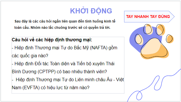 Giáo án điện tử KTPL 12 (Chân trời sáng tạo): Bài 2: Hội nhập kinh tế quốc tế (ảnh 1)