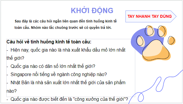 Giáo án điện tử KTPL 12 (Chân trời sáng tạo): Bài 2: Hội nhập kinh tế quốc tế (ảnh 1)