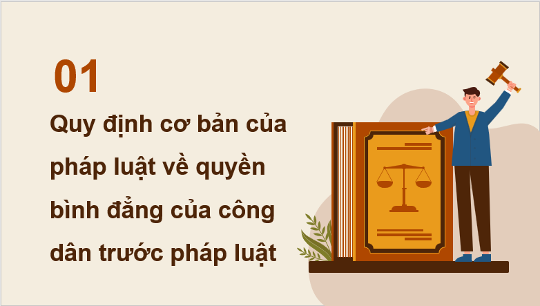 Giáo án điện tử KTPL 11 Bài 10 (Chân trời sáng tạo): Quyền bình đẳng của công dân trước pháp luật (ảnh 1)