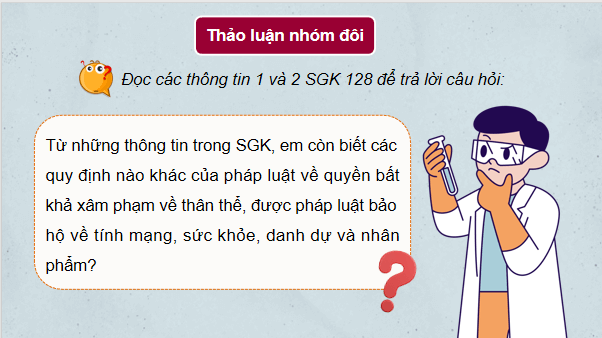 Gi&aacute;o &aacute;n điện tử KTPL 11 B&agrave;i 17 (Ch&acirc;n trời s&aacute;ng tạo): Quyền bất khả x&acirc;m phạm về th&acirc;n thể, được ph&aacute;p luật bảo hộ về t&iacute;nh mạng, sức khoẻ, danh dự v&agrave; nh&acirc;n phẩm (ảnh 1)