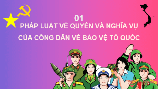 Giáo án điện tử KTPL 11 Bài 16 (Cánh diều): Quyền và nghĩa vụ công dân về bảo vệ Tổ quốc (ảnh 1)