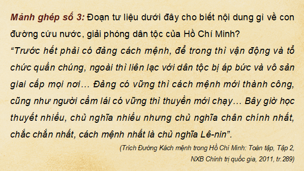 Giáo án điện tử Lịch sử 12 Bài 16 (Kết nối tri thức): Hồ Chí Minh - Anh hùng giải phóng dân tộc (ảnh 1)