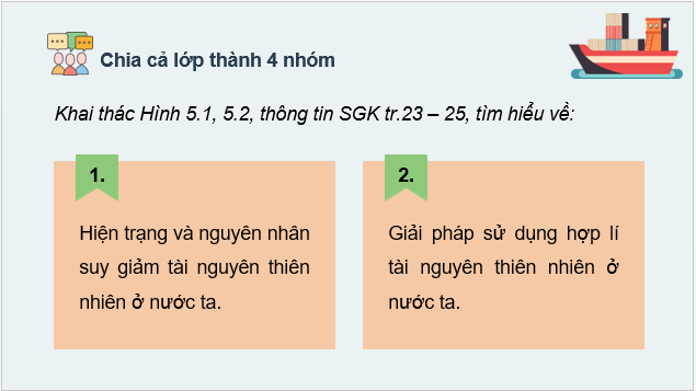 Giáo án điện tử Địa lí 12 Bài 5 (Chân trời sáng tạo): Vấn đề sử dụng hợp lí tài nguyên thiên nhiên và bảo vệ môi trường (ảnh 1)