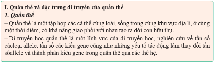 Giáo án điện tử Sinh học 12 (Kết nối tri thức): Bài 18: Di truyền quần thể (ảnh 1)