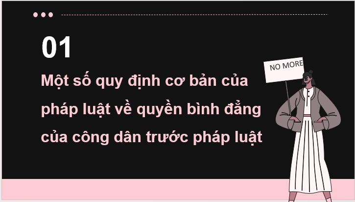 Giáo án điện tử KTPL 11 Bài 10 (Kết nối tri thức): Bình đẳng trong các lĩnh vực (ảnh 1)