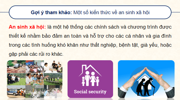 Giáo án điện tử KTPL 12 (Cánh diều): Bài 4: An sinh xã hội (ảnh 1)