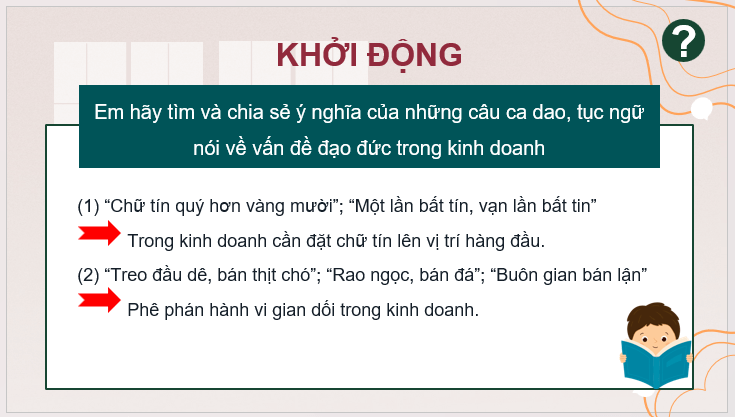 Giáo án điện tử KTPL 11 Bài 8 (Cánh diều): Đạo đức kinh doanh (ảnh 1)