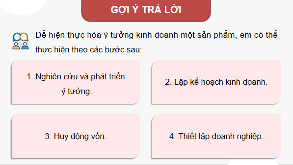 Giáo án điện tử KTPL 12 (Chân trời sáng tạo): Bài 5: Lập kế hoạch kinh doanh (ảnh 1)