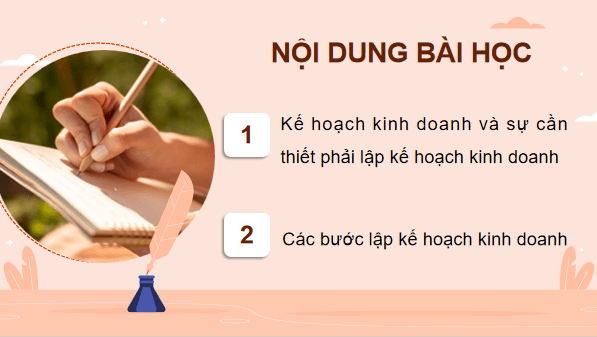 Giáo án điện tử KTPL 12 (Cánh diều): Bài 5: Lập kế hoạch kinh doanh (ảnh 1)