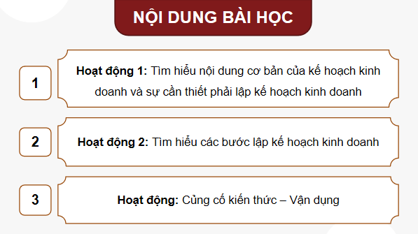 Giáo án điện tử KTPL 12 (Chân trời sáng tạo): Bài 5: Lập kế hoạch kinh doanh (ảnh 1)