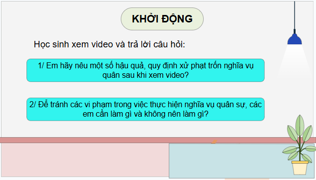 Giáo án điện tử KTPL 11 Bài 16 (Chân trời sáng tạo): Quyền và nghĩa vụ công dân về bảo vệ tổ quốc (ảnh 1)