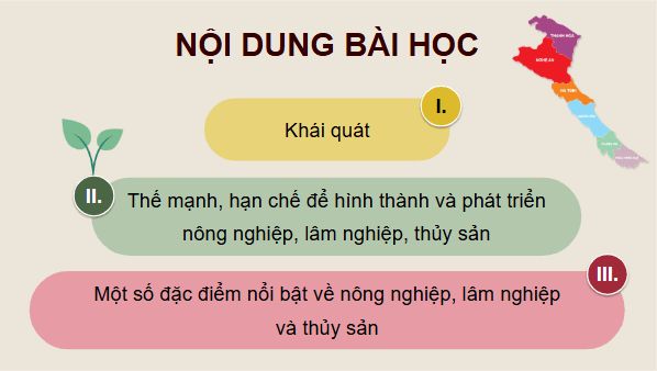 Giáo án điện tử Địa lí 12 Bài 21 (Cánh diều): Phát triển nông nghiệp, lâm nghiệp và thuỷ sản ở Bắc Trung Bộ (ảnh 1)