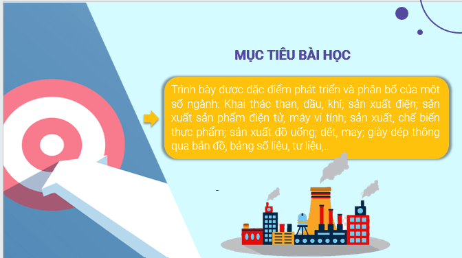 Giáo án điện tử Địa lí 12 Bài 16 (Kết nối tri thức): Một số ngành công nghiệp (ảnh 1)