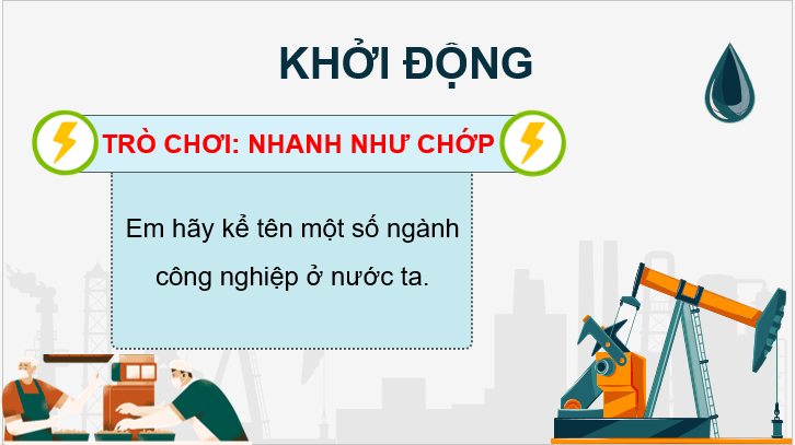 Giáo án điện tử Địa lí 12 Bài 17 (Chân trời sáng tạo): Một số ngành công nghiệp (ảnh 1)