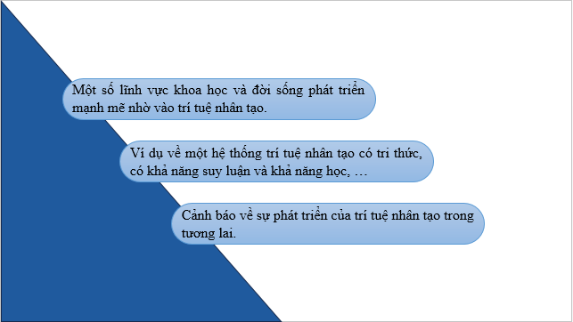 Giáo án điện tử Tin học 12 (Kết nối tri thức): Bài 2: Trí tuệ nhân tạo trong khoa học và đời sống (ảnh 1)