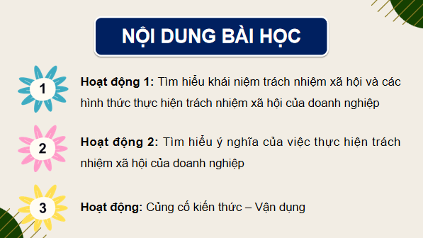 Giáo án điện tử KTPL 12 (Chân trời sáng tạo): Bài 6: Trách nhiệm xã hội của doanh nghiệp (ảnh 1)