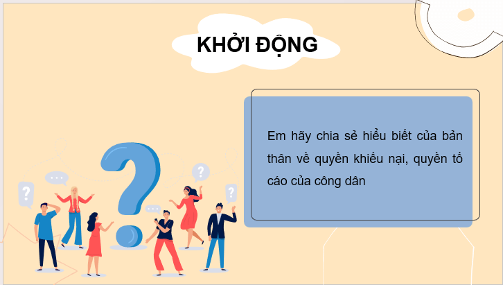 Giáo án điện tử KTPL 11 Bài 15 (Kết nối tri thức): Quyền và nghĩa vụ cơ bản của công dân về khiếu nại, tố tụng (ảnh 1)