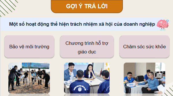 Giáo án điện tử KTPL 12 (Kết nối tri thức): Bài 6: Trách nhiệm xã hội của doanh nghiệp (ảnh 1)