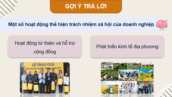 Giáo án điện tử KTPL 12 (Kết nối tri thức): Bài 6: Trách nhiệm xã hội của doanh nghiệp (ảnh 1)