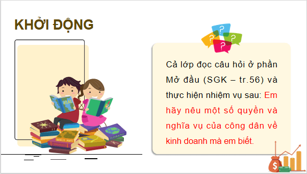 Giáo án điện tử KTPL 12 (Cánh diều): Bài 8: Quyền và nghĩa vụ của công dân về kinh doanh và nộp thuế (ảnh 1)