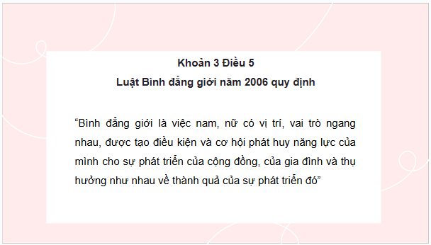 Giáo án điện tử KTPL 11 Bài 11 (Cánh diều): Bình đẳng giới trong đời sống xã hội (ảnh 1)