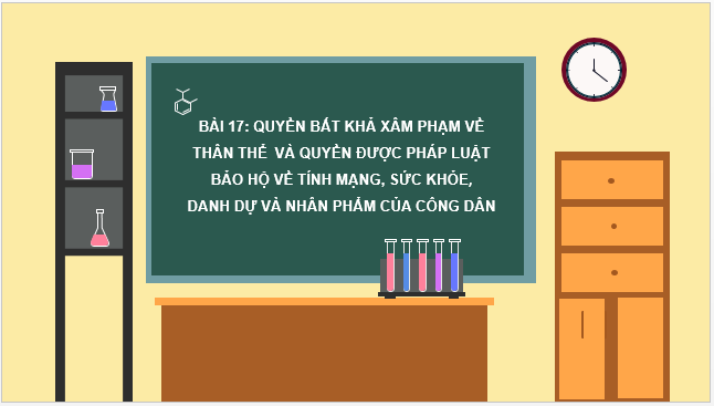 Giáo án điện tử KTPL 11 Bài 17 (Kết nối tri thức): Quyền bất khả xâm phạm về thân thể và quyền được pháp luật bảo hộ về tính mạng, sức khỏe, danh dự, nhân phẩm của công dân (ảnh 1)