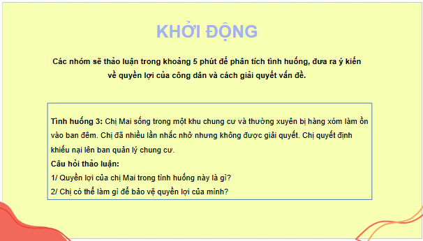 Giáo án điện tử KTPL 11 Bài 18 (Chân trời sáng tạo): Quyền bất khả xâm phạm về chỗ ở (ảnh 1)