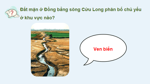 Giáo án điện tử Địa lí 12 Bài 25 (Cánh diều): Sử dụng hợp lí tự nhiên để phát triển kinh tế ở Đồng bằng sông Cửu Long (ảnh 1)