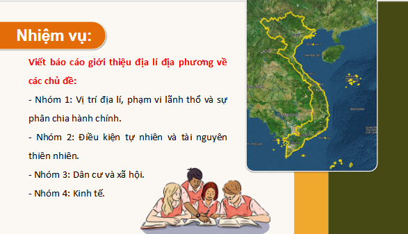 Giáo án điện tử Địa lí 12 Bài 30 (Cánh diều): Thực hành: Tìm hiểu địa lí địa phương (ảnh 1)