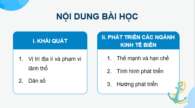 Giáo án điện tử Địa lí 12 Bài 28 (Chân trời sáng tạo): Phát triển kinh tế biển ở Duyên hải Nam Trung Bộ (ảnh 1)