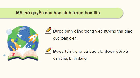 Gi&aacute;o &aacute;n điện tử KTPL 12 (C&aacute;nh diều): B&agrave;i 11: Quyền v&agrave; nghĩa vụ của c&ocirc;ng d&acirc;n trong học tập (ảnh 1)