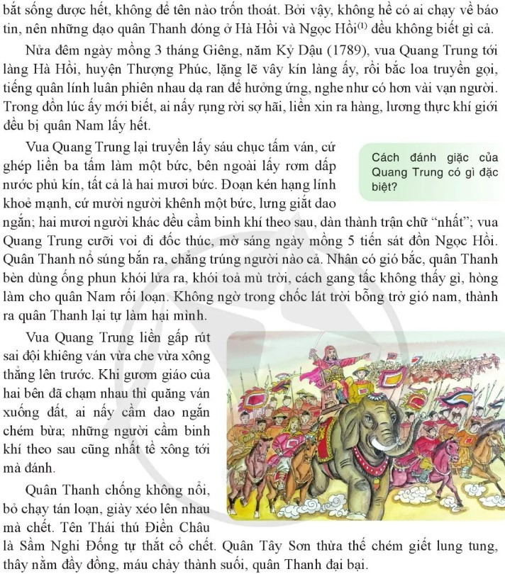 Bố cục Quang Trung đại phá quân Thanh (Kết nối tri thức) chính xác nhất (ảnh 1)