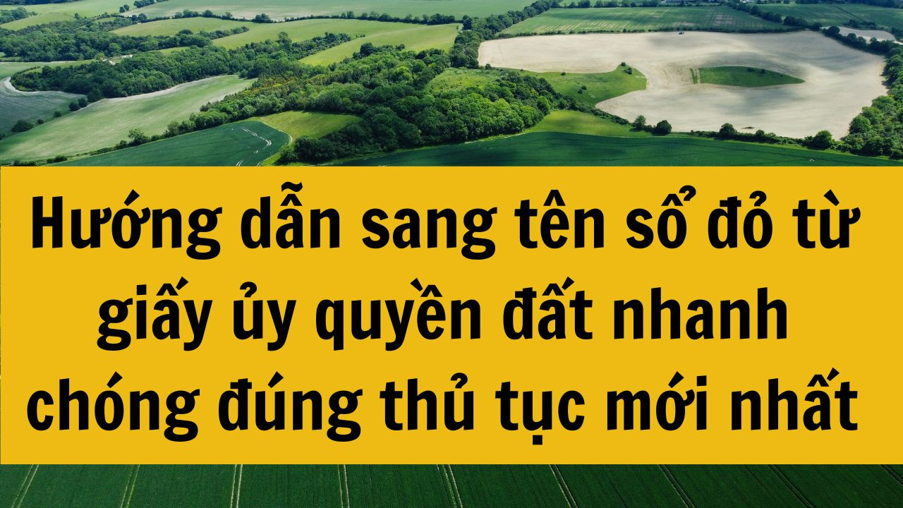 Hướng dẫn sang t&ecirc;n sổ đỏ từ giấy ủy quyền đất nhanh ch&oacute;ng đ&uacute;ng thủ tục mới nhất 