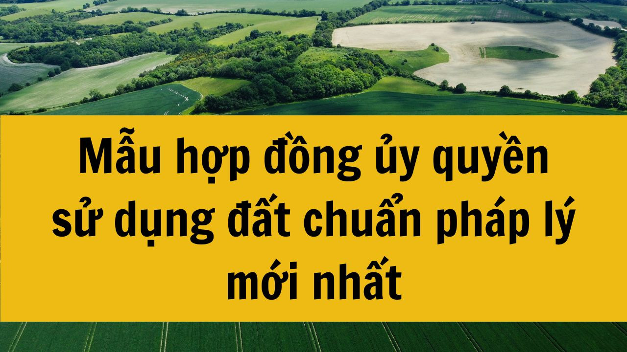 Mẫu hợp đồng ủy quyền sử dụng đất chuẩn ph&aacute;p l&yacute; mới nhất 