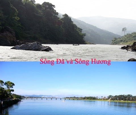 So sánh vẻ đẹp của con sông Đà (Người lái đò sông Đà) và vẻ đẹp của con sông Hương (Ai đã đặt tên cho dòng sông?) (5 mẫu) (ảnh 1)