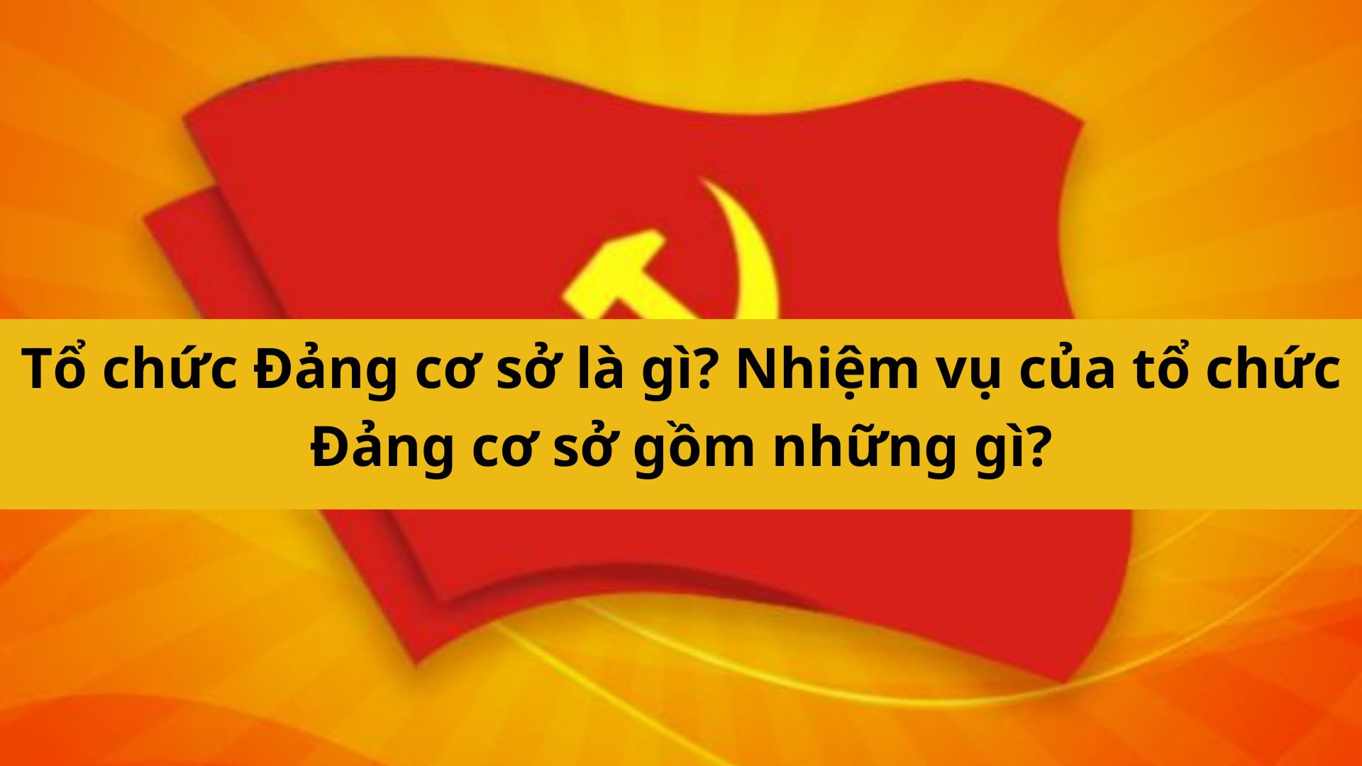 Tổ chức Đảng cơ sở l&agrave; g&igrave;? Nhiệm vụ của tổ chức Đảng cơ sở gồm những g&igrave;?