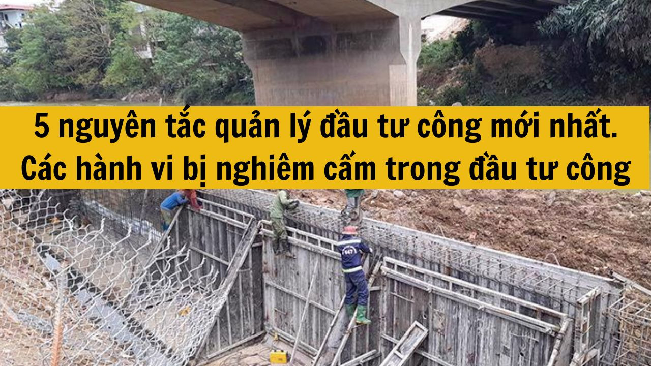 5 nguy&ecirc;n tắc quản l&yacute; đầu tư c&ocirc;ng mới nhất 2025. C&aacute;c h&agrave;nh vi bị nghi&ecirc;m cấm trong đầu tư c&ocirc;ng gồm những g&igrave;?