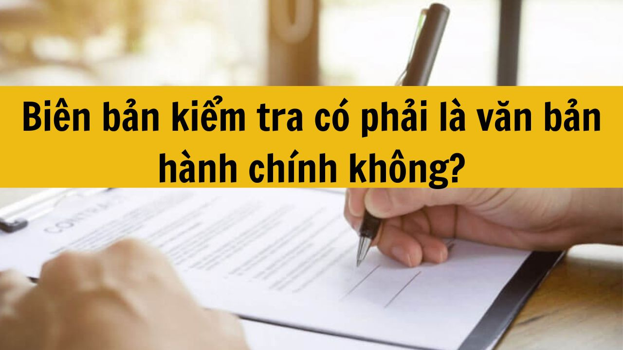 Bi&ecirc;n bản kiểm tra c&oacute; phải l&agrave; văn bản h&agrave;nh ch&iacute;nh kh&ocirc;ng?