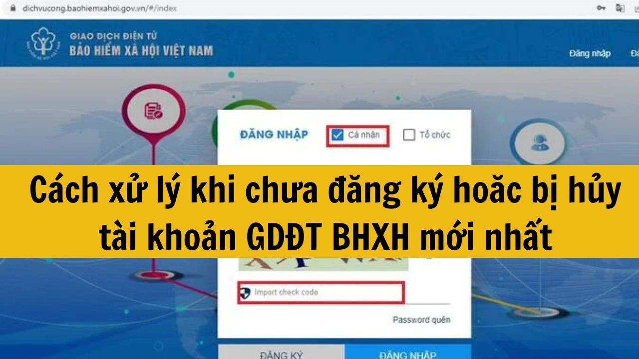 C&aacute;ch xử l&yacute; khi chưa đăng k&yacute; hoặc bị hủy t&agrave;i khoản GDĐT BHXH mới nhất 2025