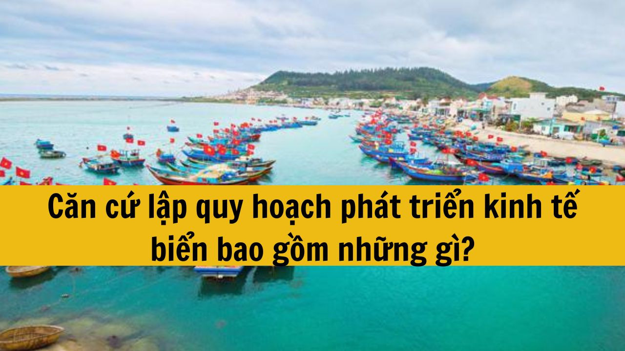 Căn cứ lập quy hoạch ph&aacute;t triển kinh tế biển bao gồm những g&igrave;?